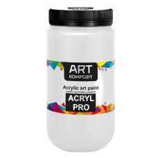Белила титановые акриловая краска, 1000 мл., 018 Acryl PRO ART Kompozit