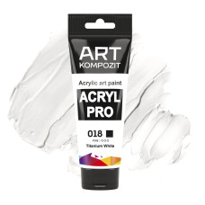 Белила титановые акриловая краска, 75 мл., 018 Acryl PRO ART Kompozit