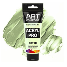 Неаполитанская светло-зеленая акриловая краска, 75 мл., 109 Acryl PRO ART Kompozit