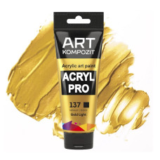 Золото светлое акриловая краска, 75 мл., 137 Acryl PRO ART Kompozit