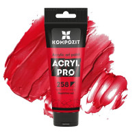 Червона нафталова акрилова фарба, 75 мл., 258 Acryl PRO Kompozit