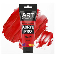 Багровая акриловая краска, 75 мл., 274 Acryl PRO ART Kompozit