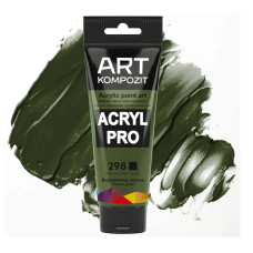 Виридоновая зеленая акриловая краска, 75 мл., 298 Acryl PRO ART Kompozit
