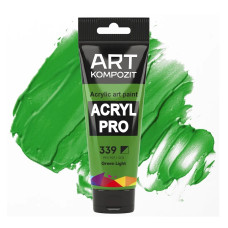 Зеленая светлая акриловая краска, 75 мл., 339 Acryl PRO ART Kompozit