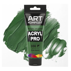 Зеленая особенная акриловая краска, 75 мл., 356 Acryl PRO ART Kompozit