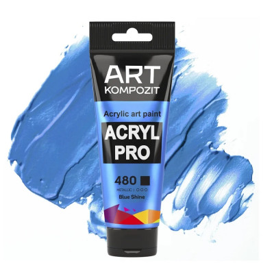 Краска акриловая Голубая сияющая ART Kompozit 75
