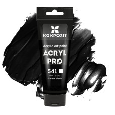 Чорна карбон акрилова фарба, 75 мл., 541 Acryl PRO Kompozit