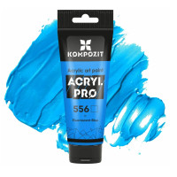 Блакитна флуоресцентна акрилова фарба, 75 мл., 556 Acryl PRO Kompozit