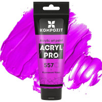 Фіолетова флуоресцентна акрилова фарба, 75 мл., 557 Acryl PRO Kompozit