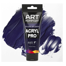 Фиолетовая темная акриловая краска, 75 мл., 465 Acryl PRO ART Kompozit