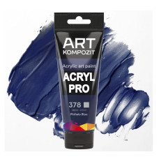 Голубая ФЦ акриловая краска, 75 мл., 378 Acryl PRO ART Kompozit