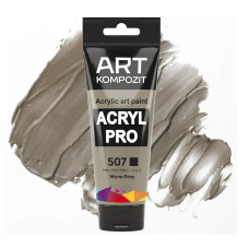 Серая теплая акриловая краска, 75 мл., 507 Acryl PRO ART Kompozit