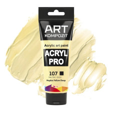 Неаполитанская желтая темная акриловая краска, 75 мл., 107 Acryl PRO ART Kompozit