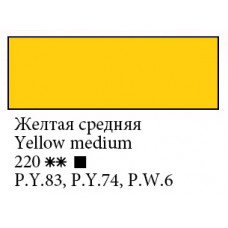Жовта середня акрилова фарба, 220 мл., Ладога