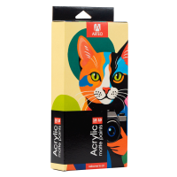 Набір акрилових фарб, 18 кольорів по 10 мл., матові, ColorСat Arteo