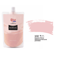 Неаполитанская розовая акриловая краска, 200 мл., 432 ROSA Studio