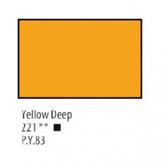 Желтая темная акриловая краска, 75 мл, Сонет