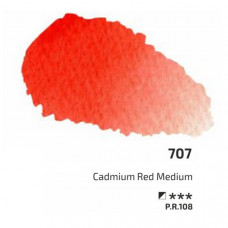 Кадмій червоний середній акварельна фарба, кювета 2.5 мл., ROSA Gallery 707