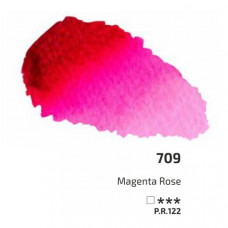 Маджента розовая акварельная краска, 2.5 мл, ROSA Gallery 709