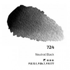 Нейтрально-чорна акварельна фарба, кювета 2.5 мл., ROSA Gallery 724