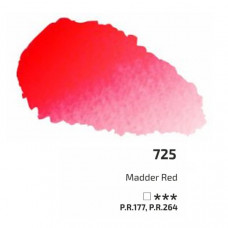Краплак червоний акварельна фарба, кювета 2.5 мл., ROSA Gallery 725