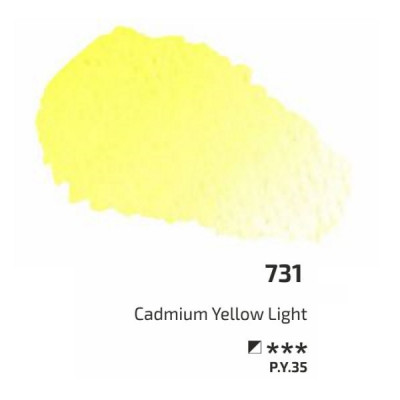 Кадмій жовтий світлий акварельна фарба, 2.5 мл, ROSA Gallery 731