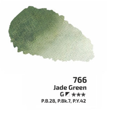 Нефритовая зеленая акварельная краска, кювета 2.5 мл., ROSA Gallery 766