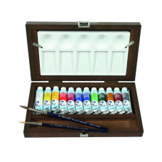 Набір акварельних фарб, 12 кольорів в тубах по 10 мл., в дерев'яному пеналі, Van Gogh Royal Talens