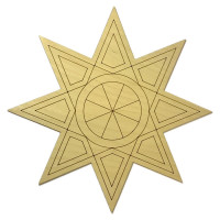 Зірка вертепна з фанери, 30см., без покриття, фанера 4мм.