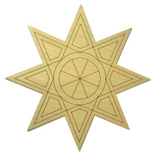 Зірка вертепна з фанери, 30см., без покриття, фанера 4мм.