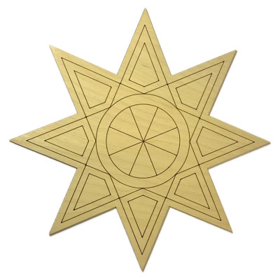Заготовка Вертепна зірка з фанери, ширина 30 см.