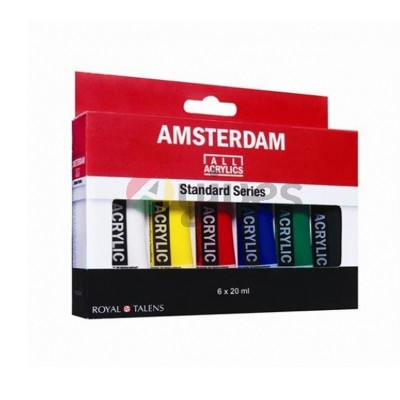 Набір акрилових фарб, 6 кольорів по 20 мл., AMSTERDAM STANDARD Royal Talens