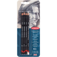 Набір вугільних олівців, 4 шт., Charcoal Derwent