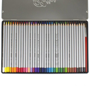 Набор цветных акварельных карандашей, 36 цветов, в металлическом пенале, MARCO Raffine 7120-36TN