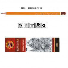 Олівець графітний, 2В, м'який, 1500 Koh-i-Noor