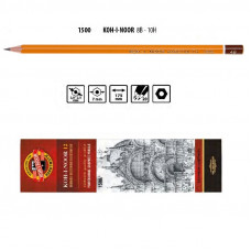 Олівець графітний, 4В, м'який, 1500 Koh-i-Noor