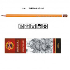 Олівець графітний, 6В, м'який, 1500 Koh-i-Noor