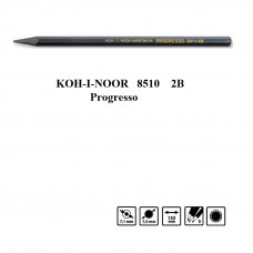 Олівець графітний, 2B, м'який, бездеревний лаковий корпус, Progresso Koh-i-Noor 8911