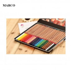 Набор профессиональных цветных карандашей, 36 шт . В металлическом пенале, Marco Renoir. FineArt-36-tn
