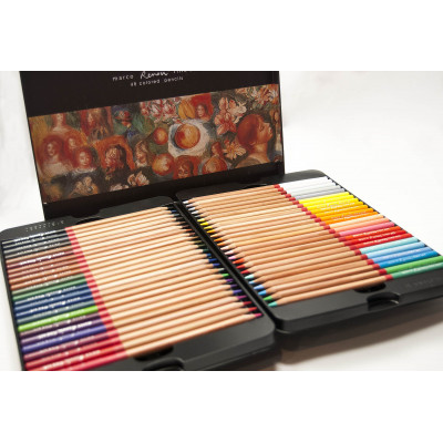 Набір кольорових олівців, 36 шт. в металевому пеналі, Marco Renoir FineArt-36-tn
