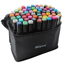 Набор скетч маркеров, 60 цветов, спиртовые, двухсторонние, Touch cool