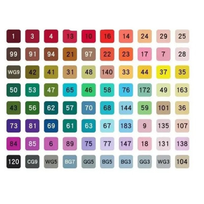 80 скетч маркеров Touch cool в наборе SM-80