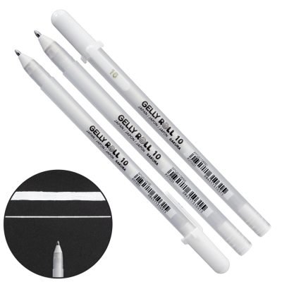 Гелева ручка Біла 0.5 мм. Сакура XPGB10#50