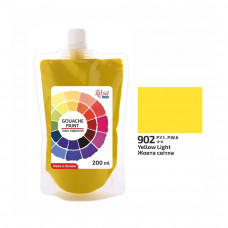 Жовта світла гуашева фарба, 200 мл., ROSA Studio