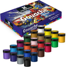 Набір гуашевих фарб, 24 кольори по 20 мл., PREMIUM ART Kompozit Набір гуашевих фарб, 24 кольори по 20 мл., PREMIUM ART Kompozit