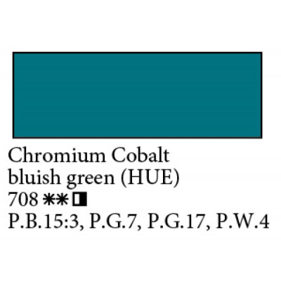 Хром-кобальт сине-зеленый (А) масляная краска, 46мл, ЗХК Ладога 708