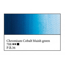 Хром-кобальт сине-зеленый масляная краска, 46мл, ЗХК Мастер Класс 708