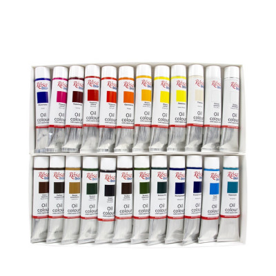 Набір олійних фарб, 24 кольори по 20 мл., ROSA Studio