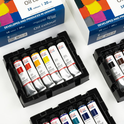 Набор масляных красок, 18 цветов по 20мл., ROSA Studio