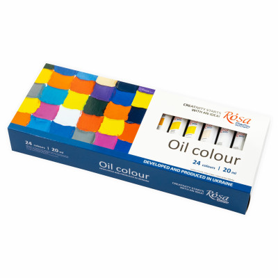 Набор масляных красок, 24 цвета по 20мл., ROSA Studio
